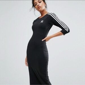 Adidas Original Color Classics 3 Stripe Maxi Dress